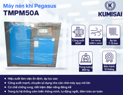 Máy nén khí trục vít Pegasus TMPM50A - 2