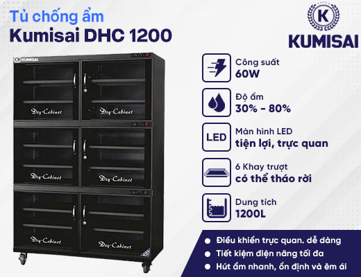 Tủ chống ẩm Kumisai DHC 1200 (1200 lít) - 2