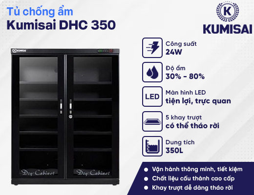 Tủ chống ẩm Kumisai DHC 350 - 2