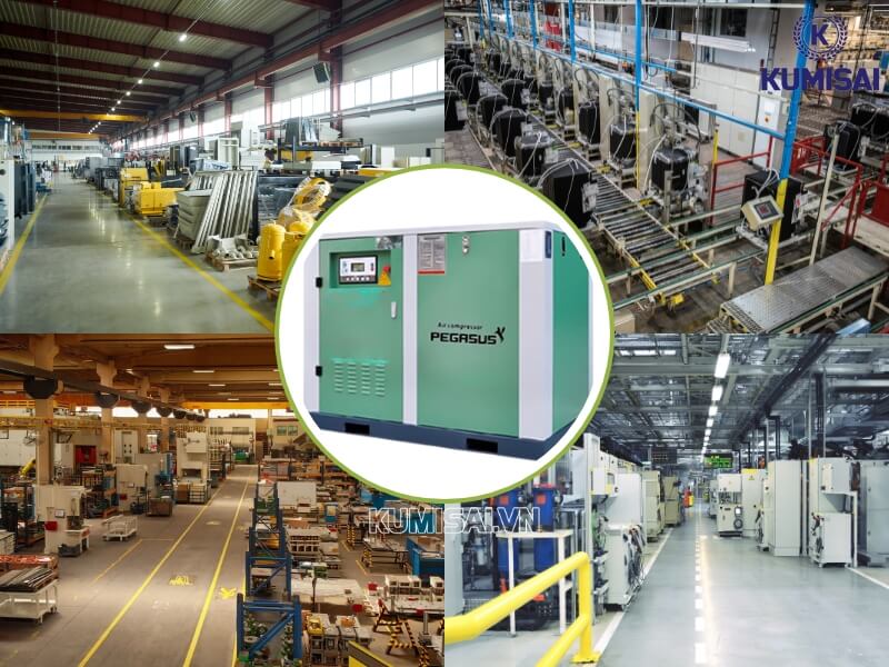 Ứng dụng của máy nén khí Pegasus TMPM350A trong thực tế hiện nay