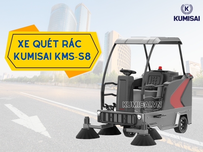 Xe quét rác ngồi lái Kumisai KMS-S8